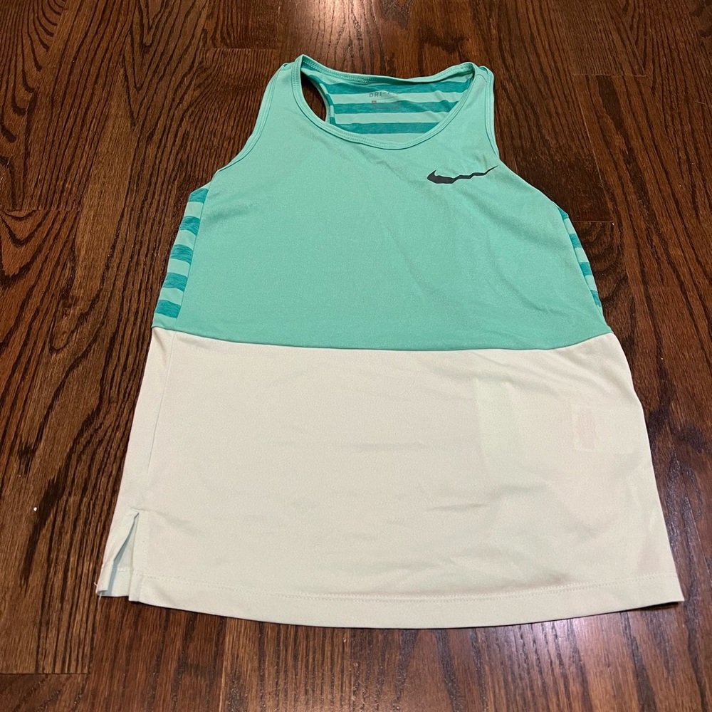 Nike dri-fit youth large tank mint green